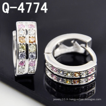 Boucle d&#39;oreille en argent 925 Fashion Jewelry avec CZ coloré (Q-4774)